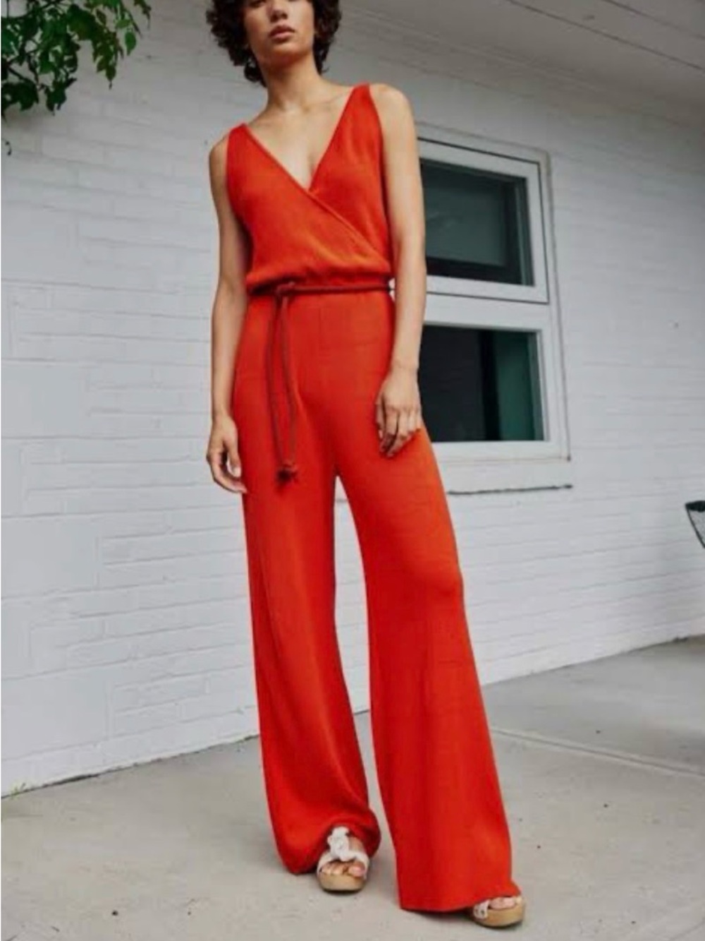 VGUC Misha & Puff Releve Jumpsuit in Persimmon, XL